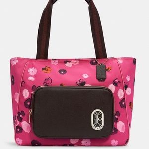 NWT COACH C5670 Court Tote With Halftone Floral Print